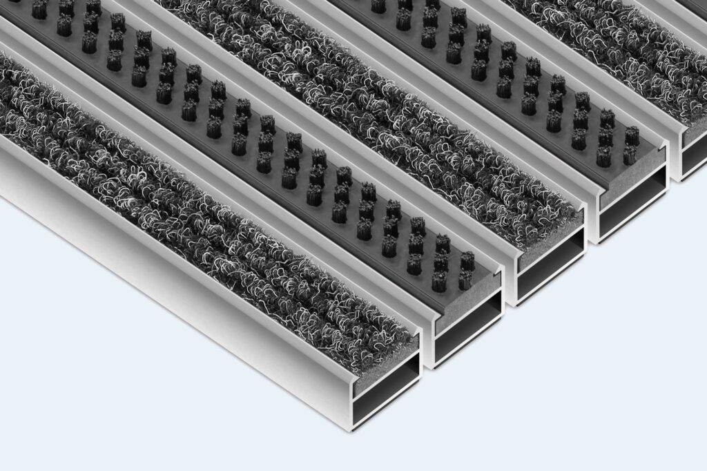 Einlage Textil und Bürste